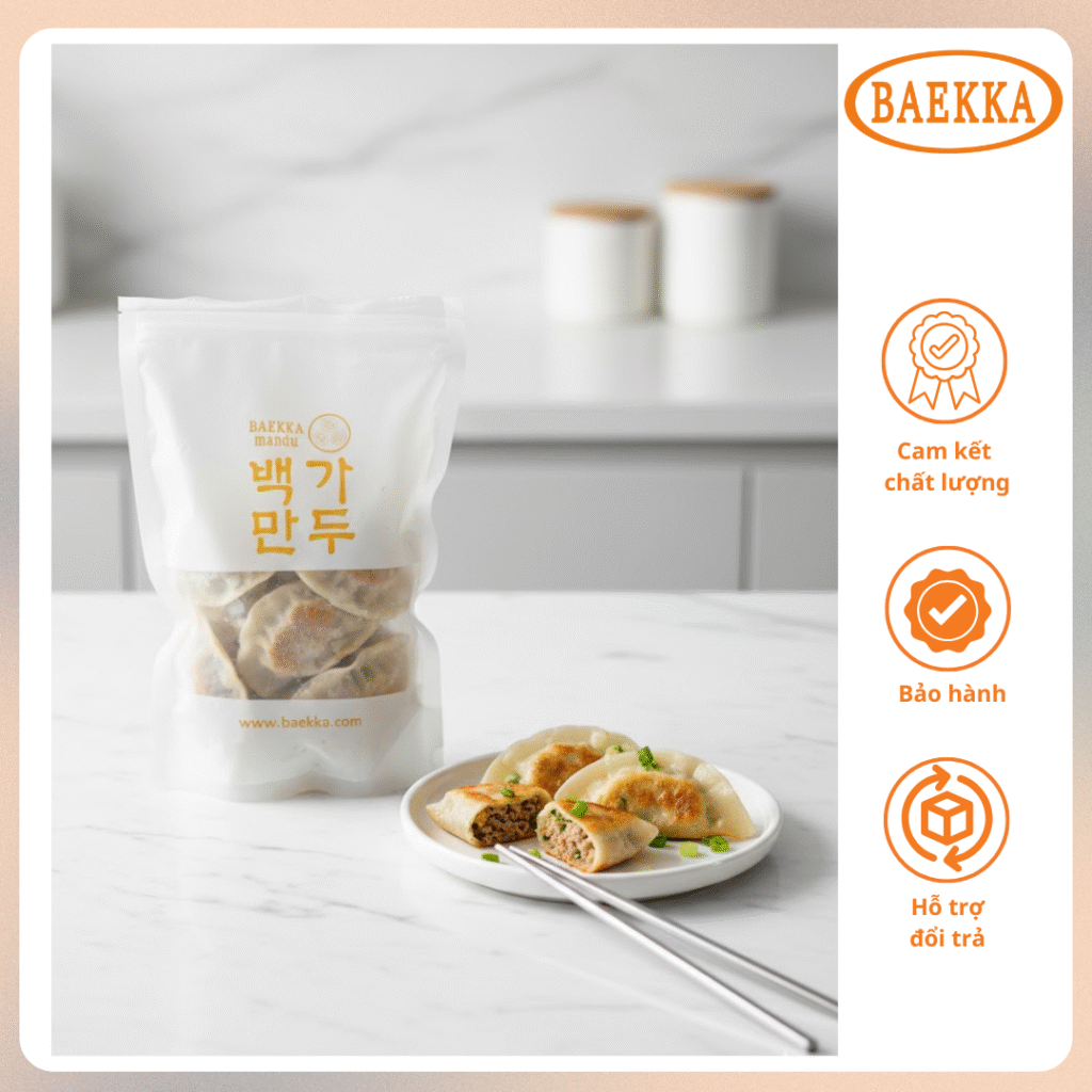 Baekka Mandu – Há cảo Hàn Quốc chuẩn vị